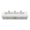 Castello Usa Nile 84-inch Gray Vanity Set with White Top and Gold Handles CB-MC-84G-GLD-2053-WH - alternate 1